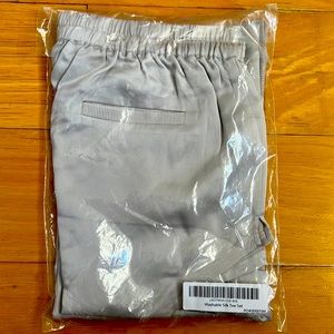 Lunya washable silk tee set. New in package. It’s a silvery grey color